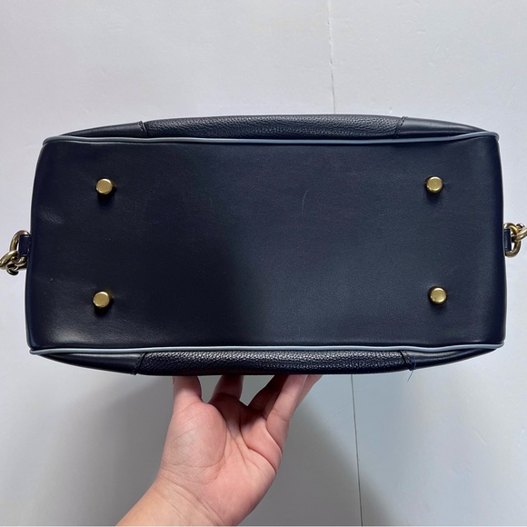 NWT Coach Lane Hues of Blues Colorblock Satchel MSRP$395 SOLD OUT ONLINE - Picture 5 of 16